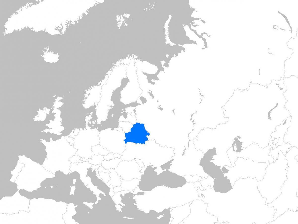 Kort over Hviderusland europa