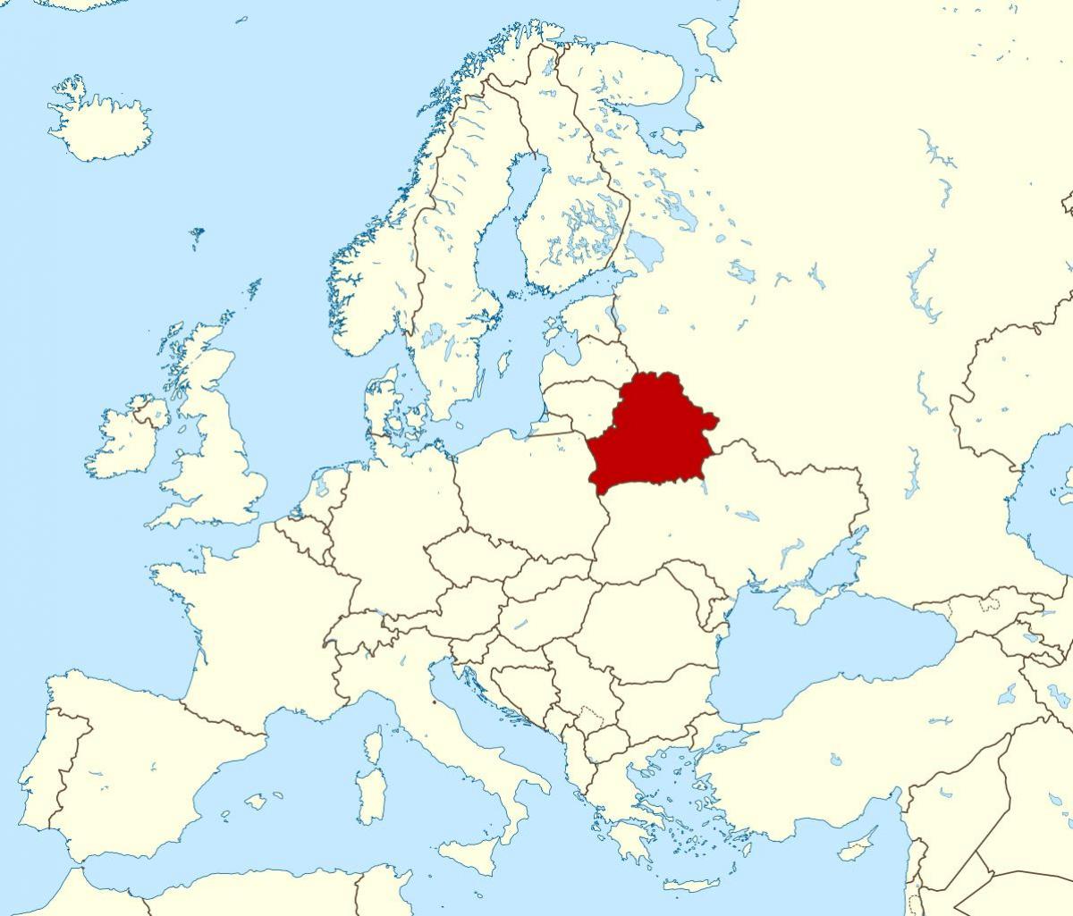 Hviderusland placering på verdenskortet
