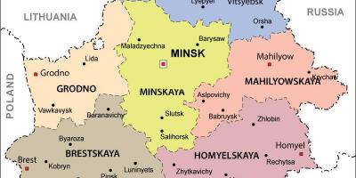 Kort over Hviderusland politiske